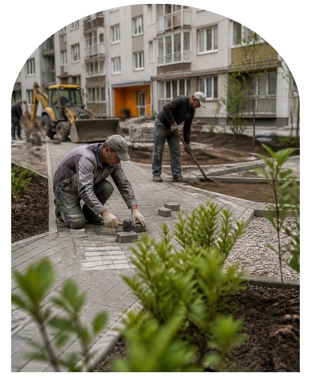 Благоустройство двора многоквартирного дома в Надыме